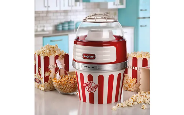 Retro Popcorn Maker With Serving Bowl Red