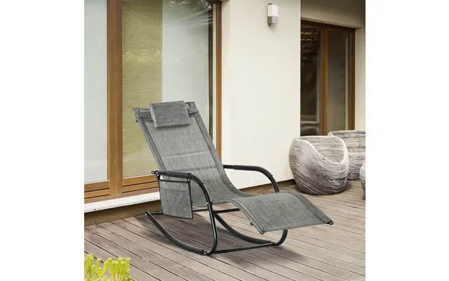 Rocking Chair 150cmx62cmx88cm Dark Grey