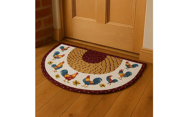 Rooster Half Moon Braided Rug product image