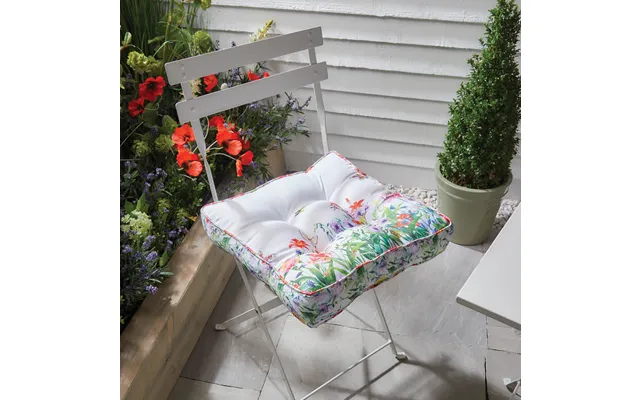 Seat Pad Square Washable Floral L40 X W40 X D8cm