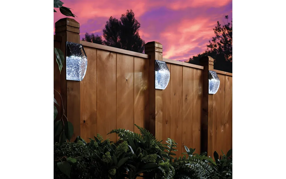 Set 2 Glass Effect Solar Wall Lights