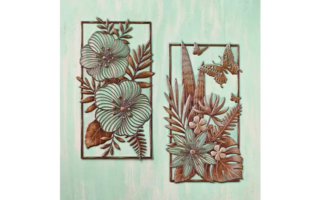 Set Of 2 Decorative Wall Art H41 Xw24cm - Perfect For Walls