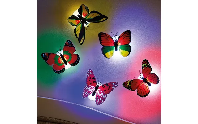 Set Of 5 Butterflies With Led Lights product image