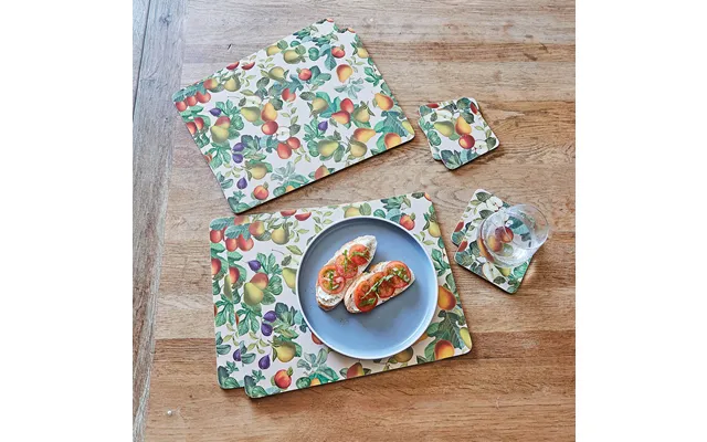 Set Of 6 Place Mats With Matching Coasters
