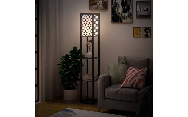 Shelf Floor Lamp Black
