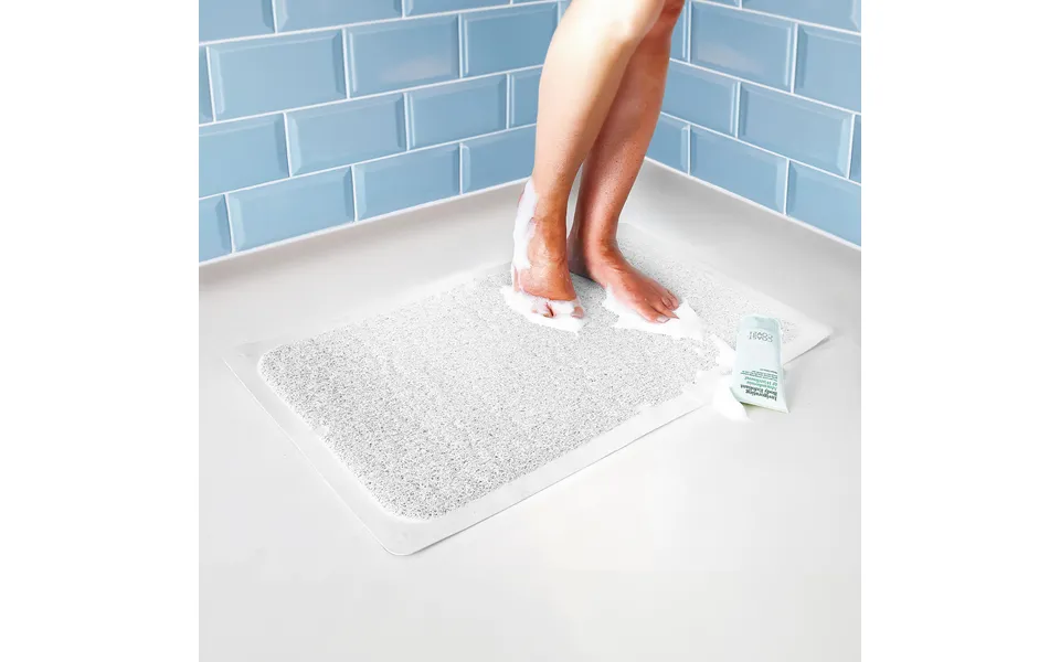 Shower Loofah Mat In White L73 X W43cm
