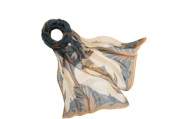 Silk Scarf W Crane Swan product image