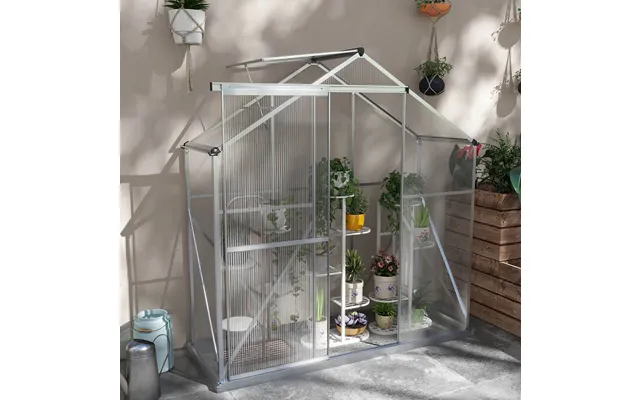 Silver 6 X 2.5ft Polycarbonate Greenhouse