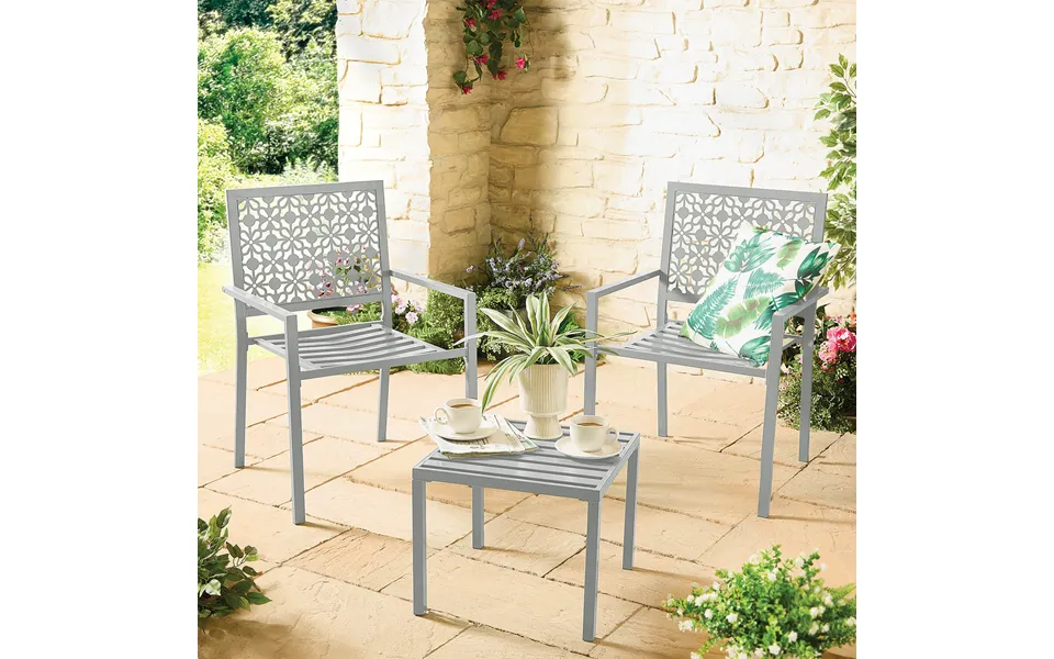Smoked Grey Table & Chair Set