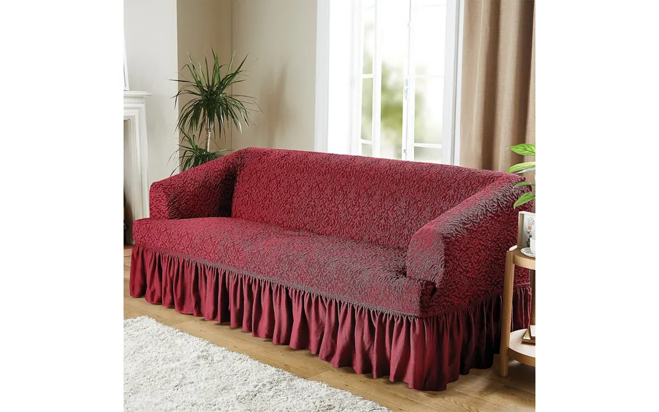Sofa Cover Burgundy Width 210-260cm