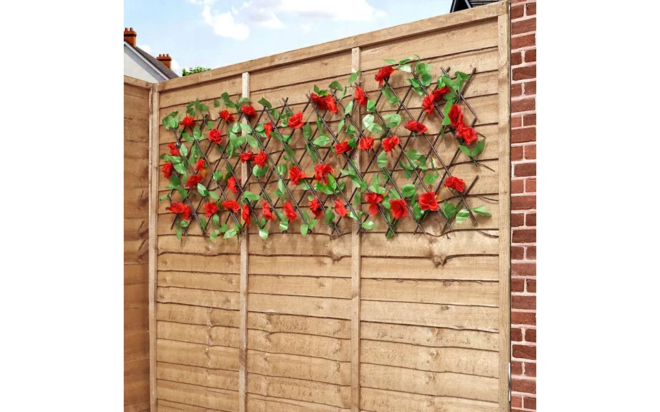 Solar Red Flower Trellis
