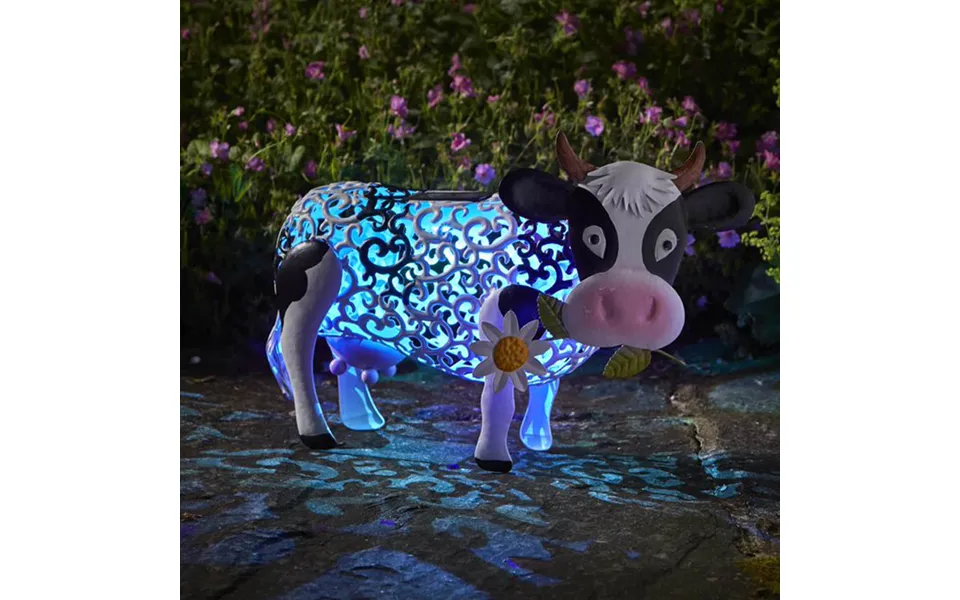 Solar Silhouette Daisy Cow