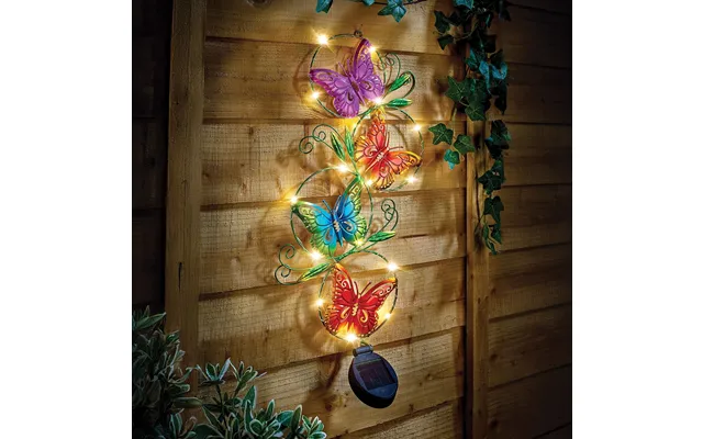 Solar Wall Art Butterfly Design H42 X W22.5 X D4.5 - 16 Warm White Leds product image