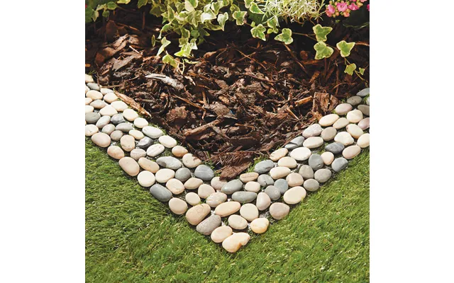 Stone Pebble Border Edging Pack Of 4 30cm X10cm