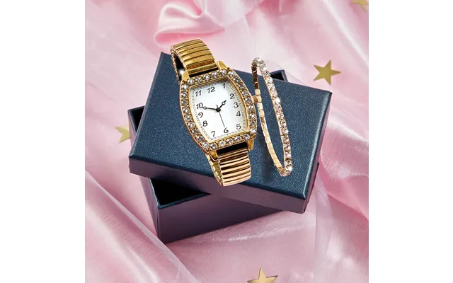 Stretch Crystal Watch And Bracelet