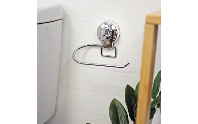 Suctionloc Chrome Toilet Roll Holder With Disc
