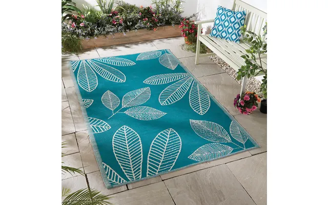 Teal Outdoor Rug Size 120 X 180cm - All-weather Garden Rugs