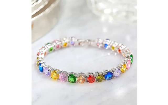 Tennis Bracelet Multicoloured L18cm