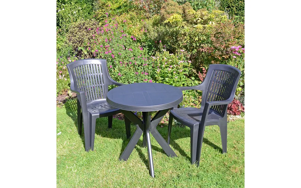 Tivoli Bistro Table 2 Parma Chairs Anthracite