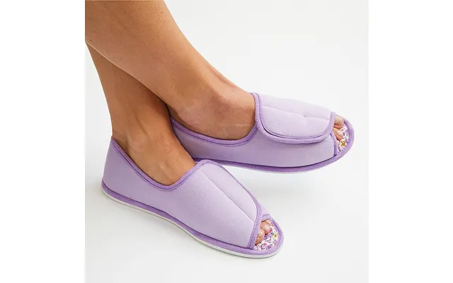Touch Fasten Slippers Lilac M Uk Size 5-6