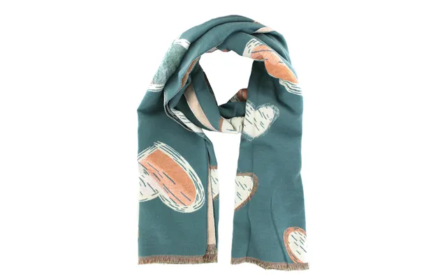 Turquoise Heart Detail Scarf
