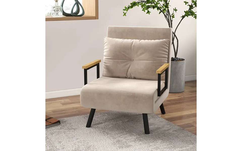 Velvet Feel Single Chair Bed Pillow Beige