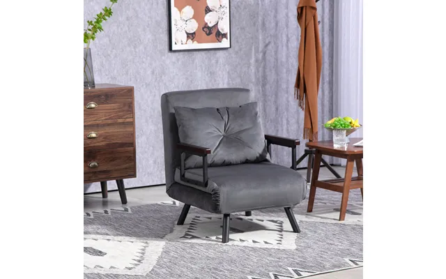 Velvet Feel Single Chair Bed Pillow Charcoal