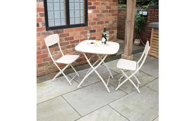 Venice 3 Piece Folding Bistro Set Champagne product image