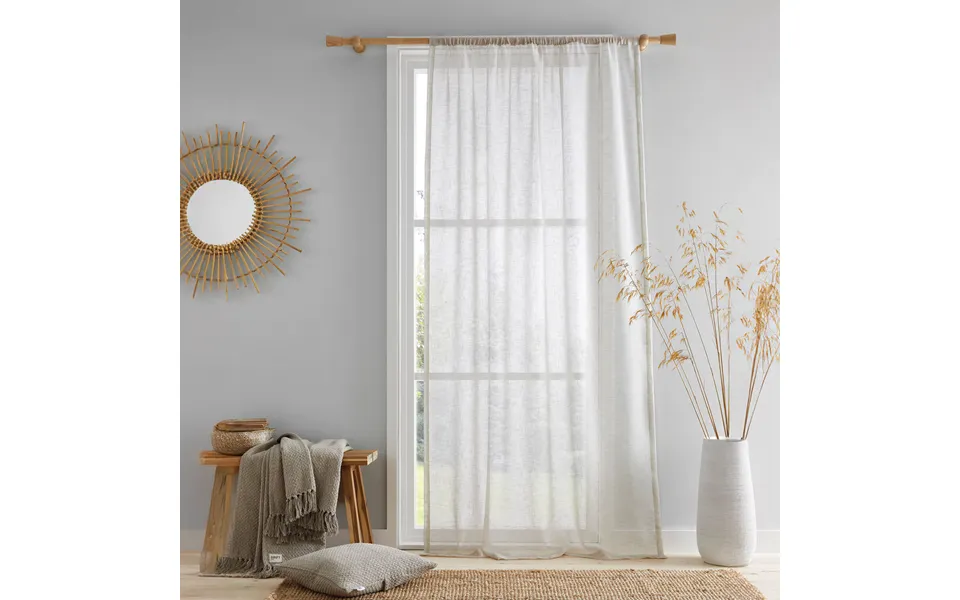 Voile Curtains 55 X 48 - Natural Plain