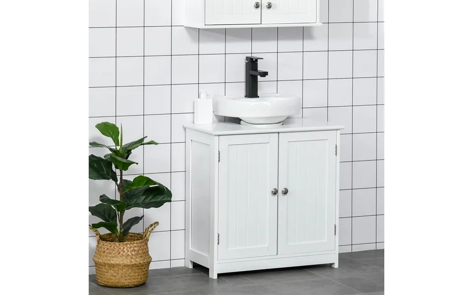 White 60x60cm Under-sink Storage Cabinet W Adjustable Shelf