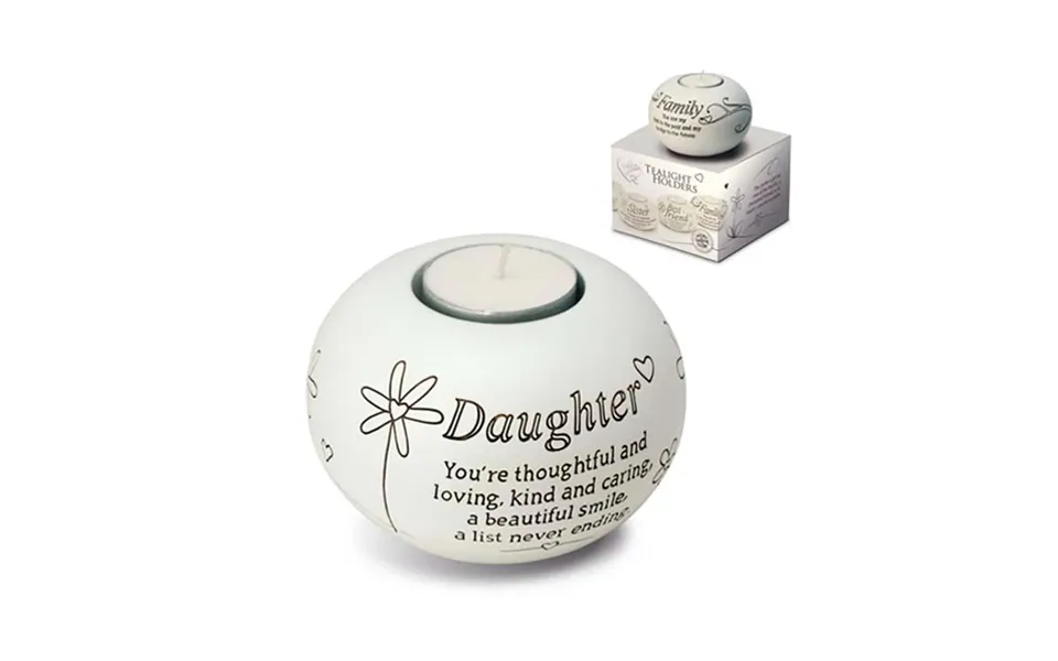 With Sentiment Tealight Holder Daughter