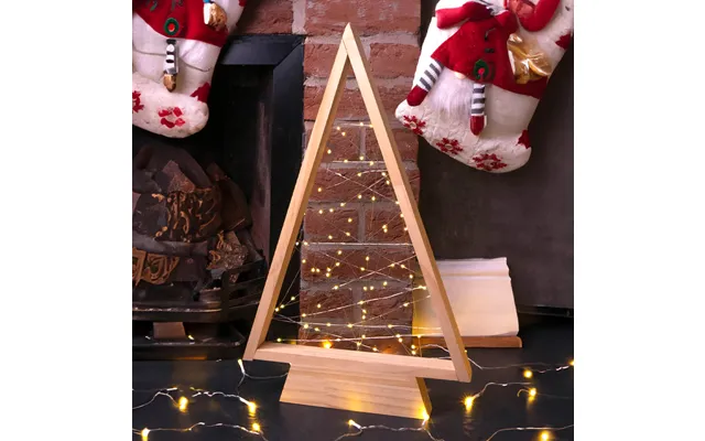 Wooden Self Assembly Battery Powered Christmas Tree With 60 Leds product image