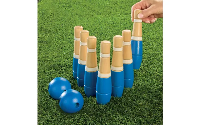 Wooden Skittles Game 7x Skittles H17cm. 2x Balls Dia.6cm product image