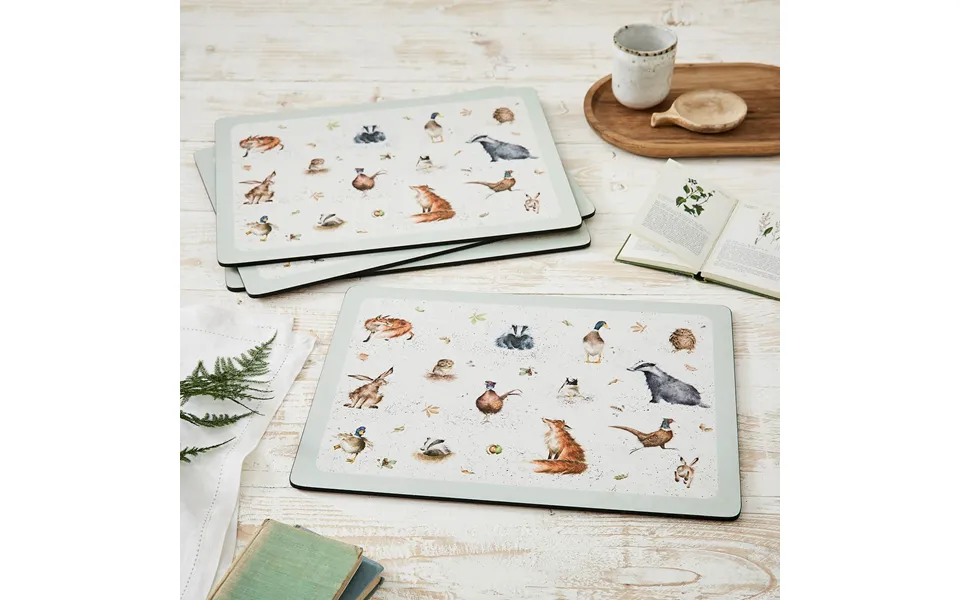 Wrendale Designs Set Of 4 Large Placemats