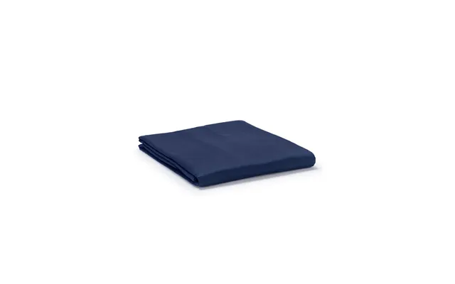 Navy Classic Organic Cotton Sateen Weave Flat Sheet - Navy Blue Double