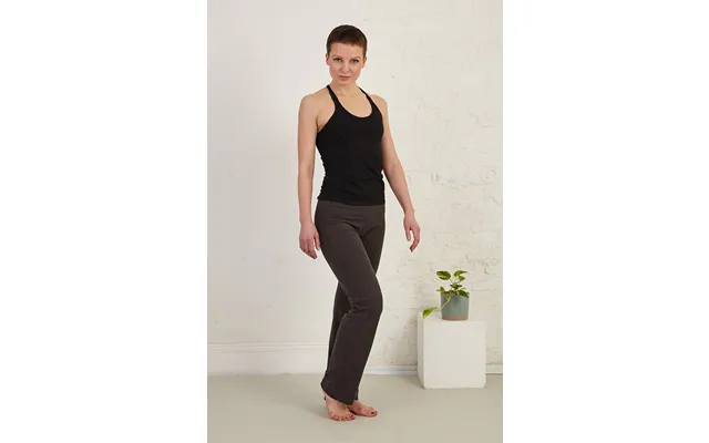 Organic Cotton Dark Slate Melange Leggings Soft Stretch For Yoga & Everyday Wear - L