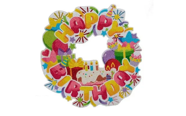 Birthday Crystal Art Wreath