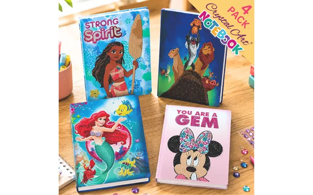 Disney Crystal Art Notebooks Kit Set Of 4