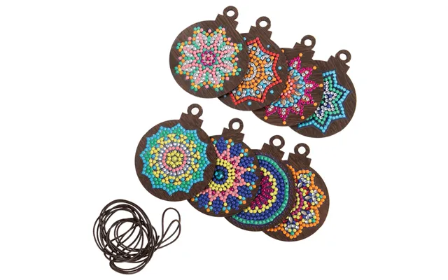 Mandala Mayhem Festive Hanging Decorations Crystal Art Set Of 8