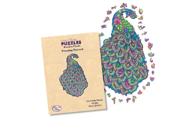 Peacock Wooden Puzzle A3
