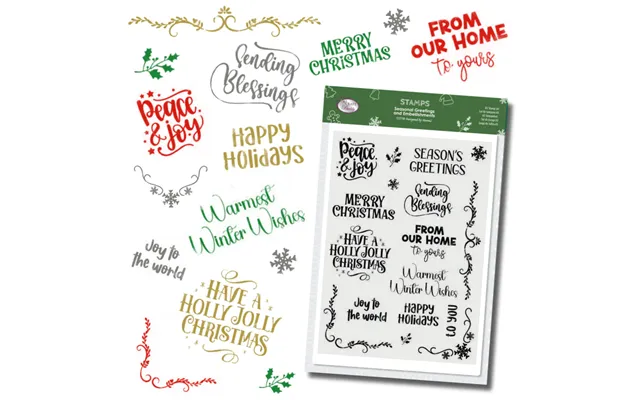 Seasonal Greetings And Embellishments A5 Stamp Set product image