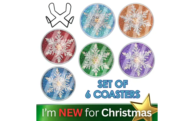 Snowflakes Christmas Crystal Art Coasters Kit