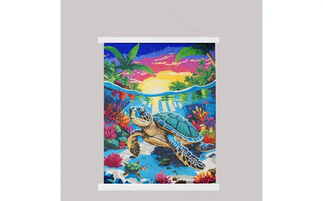Tropical Turtle Paradise Crystal Art Scroll Kit 40x50cm product image