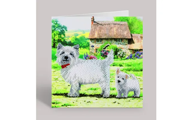 Westie Dogs Crystal Art Card Kit
