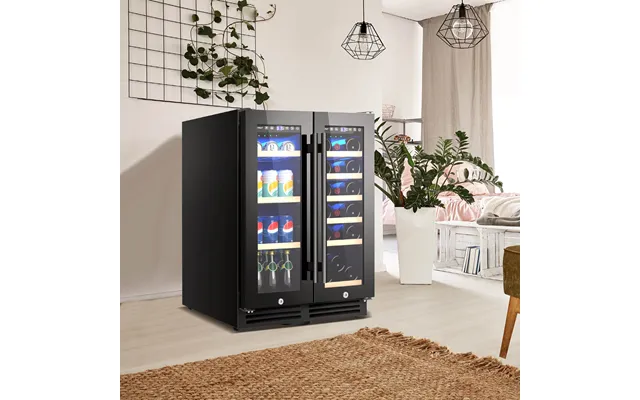 2-door Dual Zone Beverage Wine Fridge With Auto Defrost Function