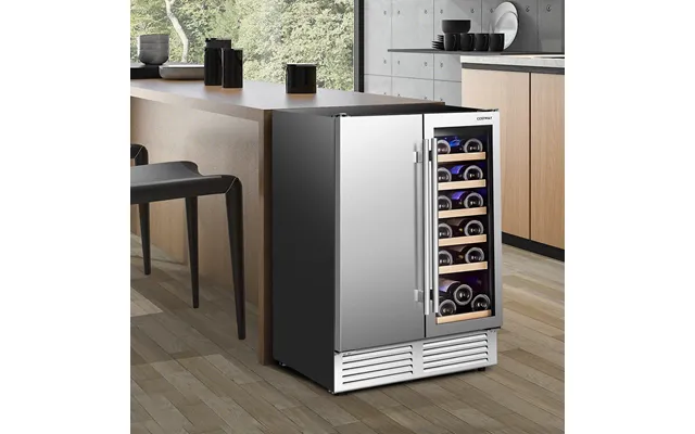 2-in-1 Beverage And Wine Cooler With Powerful Compressor