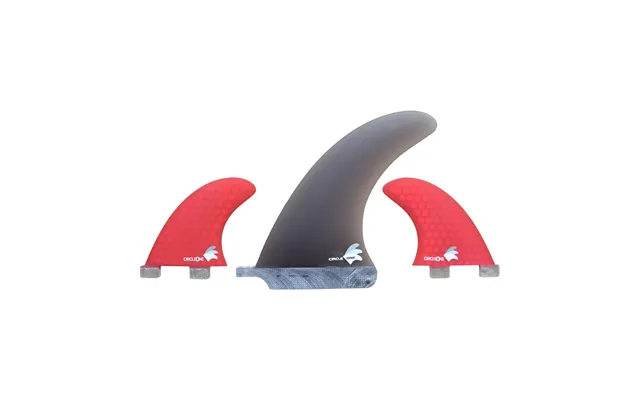 6inch Centre Fin Smokey Fibreglass 2 Honeycomb Side Fins Fcs Compatible - Red