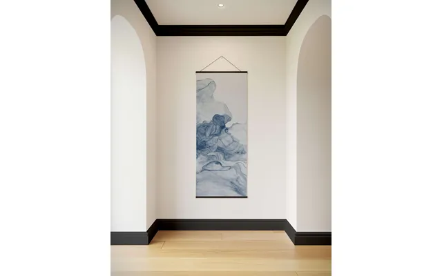 Abstract Watercolour Tapestry - Black