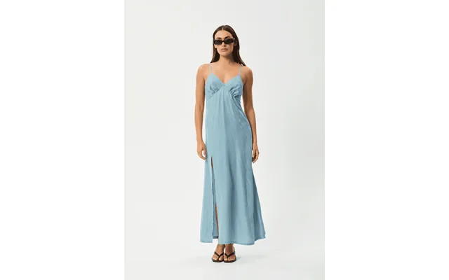 Afends Delia Cupro Maxi Dress - Ether Blue S
