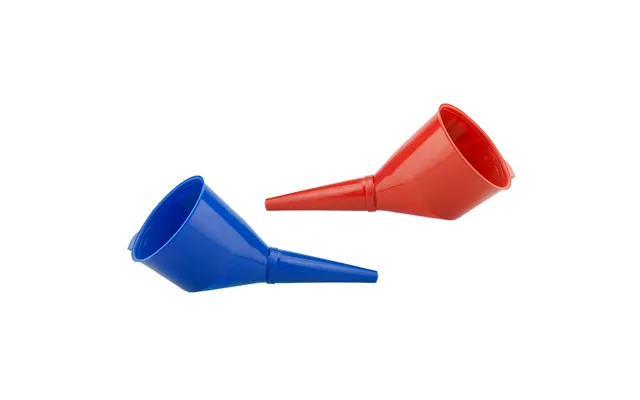 Angled Car Fuel Funnels With Filter Red & Blue